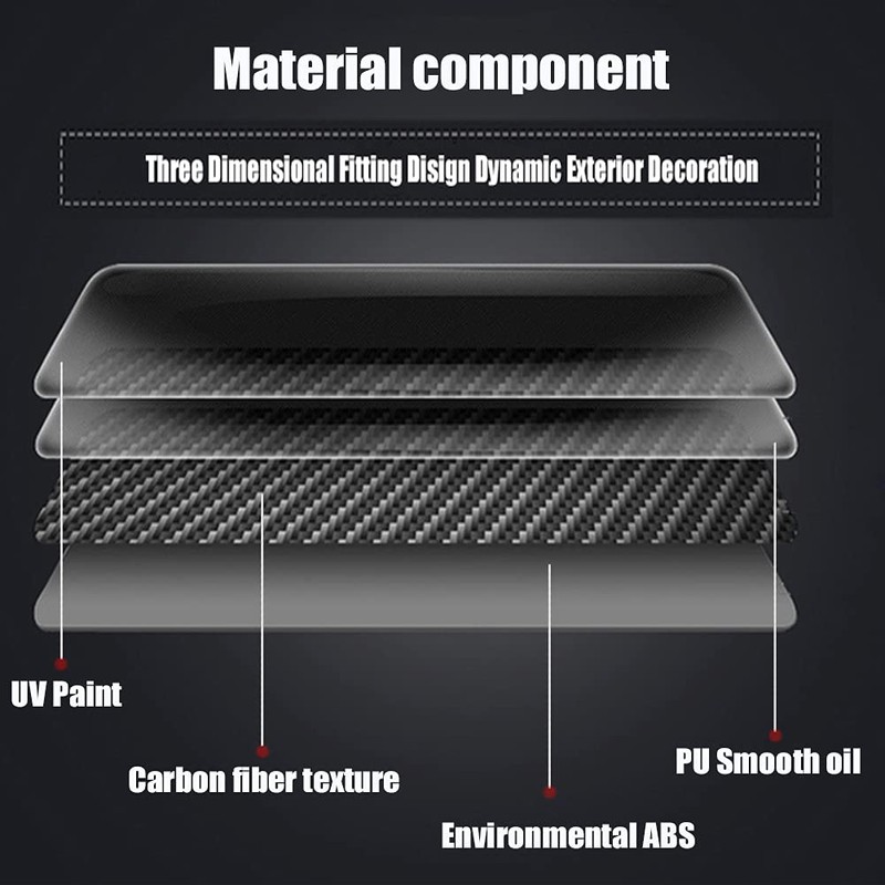 INUBOXES Carbon Fiber Style Armrest Box Cover Interior Car Center