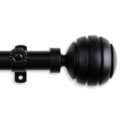 Rod Desyne Poise Curtain Rod, 66-120 inch, Black