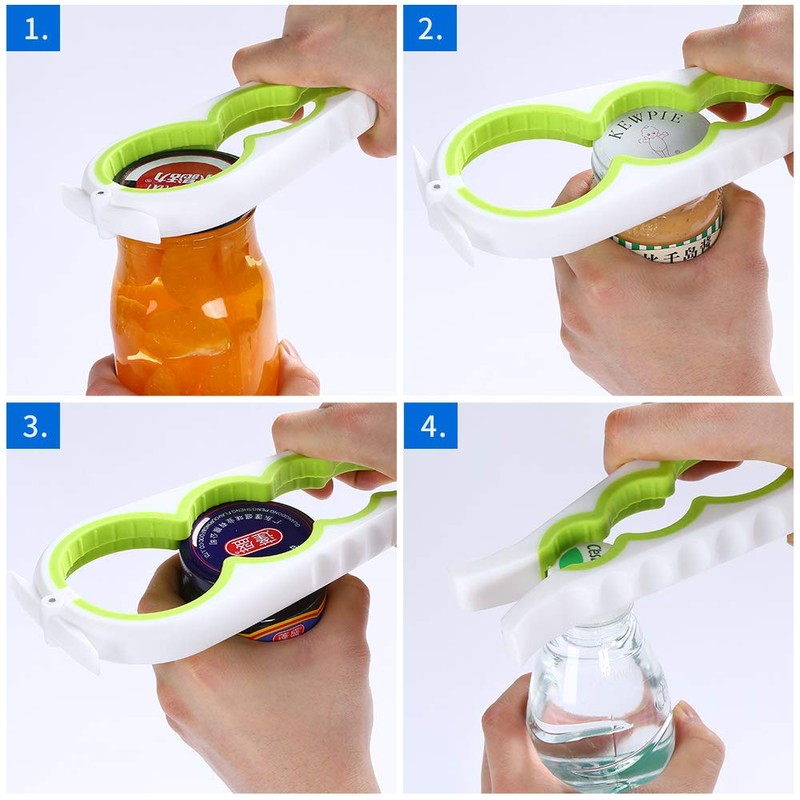 Otstar Can Opener, 5-in-1 Multifunction Bottle Opener Ring Pull Can