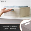 BINO | Woven Plastic Basket | Small (Natural Grey), 5-Pack