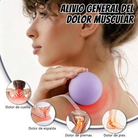 3 En 1 Bolas de Masaje, Juego de Bolas de Lacrosse, para Liberación Miofascial, Alivio del Dolor de Espalda, Masaje de Puntos Gatillo, Yoga, Fisioterapia, Masaje deTejido Profundo (Púrpura)