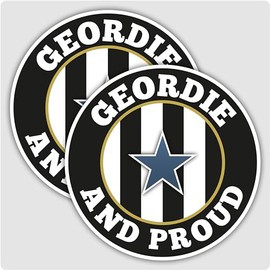 Pack of 2 Geordie & Proud Vinyl Stickers Toon Army North East Car Van Truck Lorry