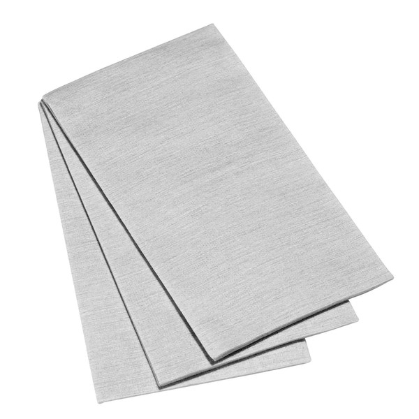 The Napkins DELUXE Luxurious Dinner Napkins, Guest Towels, and Cocktail Napkins 25-Count Packs | Bio-Degradable | Linen Like Feel | Perfect For Dinner Parties, Weddings (Silver Grey, Guest Towel)