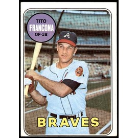 1969 Topps # 398 Tito Francona Atlanta Braves (Baseball Card) VG/EX Braves