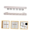 KOMBIUDA 6 Slot Wall Mounted Pool Rack Solid Wood Billiard