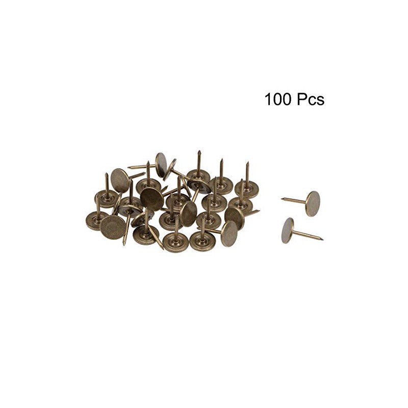 sourcing map Upholstery Nails 11 mm x 17 mm Flat