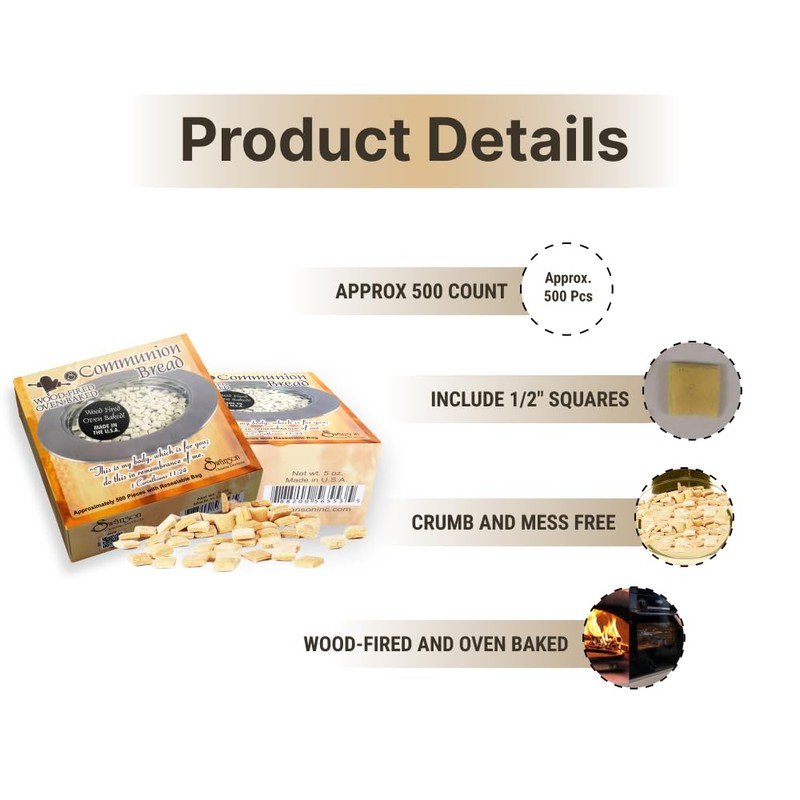 Baked Bread Square Communion Bread Approximately 500pack Swanson Christian Products