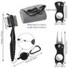 3Pcs Towel and Club Cleaning Brush Kit Divot Repair Tool