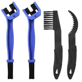Pumwoy Bicycle Chain Cleaning Tool Kit,4 Pcs Bike Chain Crankset Brush for Mountain,Road,City,BMX,MTB Bike and Motorcycle (Blue)