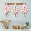 Pink Rose Flower Floral Kitchen Dishcloths, 6 Pack Dish Towels