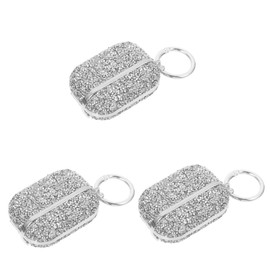 WOONEKY 3pcs Earbuds Protector Case Keyring Portable Earphone Sleeve Compatible Stylish Glitter Design Lightweight Cover for against Scratches Impacts