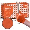 WECARE Orange 8 Mil Nitrile Gloves Large 100 Pack -