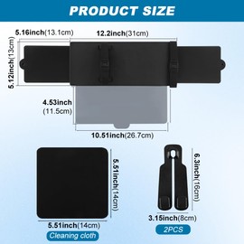 UV400 Sun Visor Extender for Car, 3-Piece Anti-Glare Kit with Zipper Slider & Adjustable Side Shades, PC Lens Blocks 99% UV Rays, Universal Fit for Sedans/SUVs/Trucks