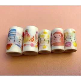 Unbranded 5PC) Colorful Party Balloons Ribbon Stationary Washi Tape Strips + Small Gifts