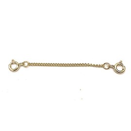 ANTOMUS® HEAVY DUTY 18K YELLOW GOLD VERMEIL STERLING SILVER CURB 2.5 INCH SAFETY CHAIN
