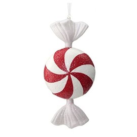 Novelty Peppermint Candy Ornament (White)
