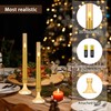 SEHNSY Gold Flameless LED Taper Candles with Remote and Timer,
