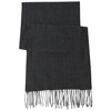 Atano Mens Fine Soft Scarf with Tassel Ends Black Herringbone
