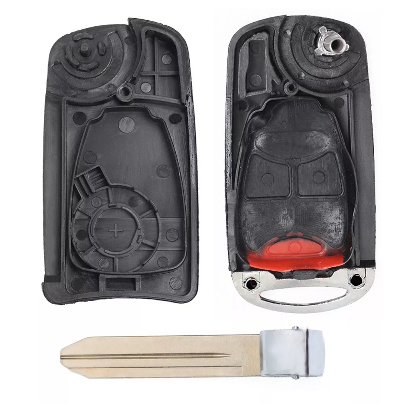 KEYECU New Flip Remote Key Modified Case Shell fob 3+1
