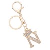 SUIKIHUM Initial Letter Keychains, (Mini Letter Crystal KeyChain) Zinc Alloy