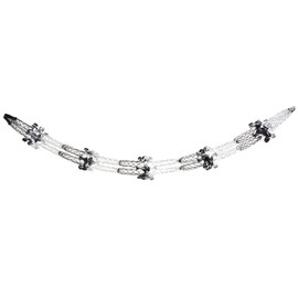 Christmas Concepts® 2.7m 9ft x 1ft Large Round Foil Garland Festive Hanging Decorations - Christmas Decorations (Black & Silver)