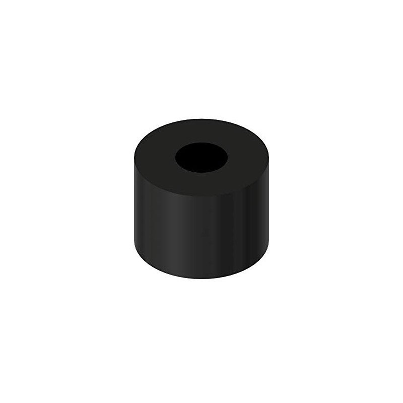 Robosource Black Nylon Spacer 3/8inches Thick, 1/2inches OD 0.194inches ID,