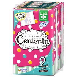 Sofy Center-In Fluffy Normal Day with Wings, 8.3 inches (21 cm), 20 Sheets x 2 (Sanitary Napkins)