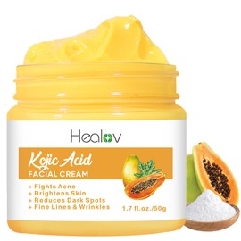 Herblov Crema De Ácido Kójico Crema Iluminadora Para Manchas De La Edad, Hiperpigmentación Y Zonas Íntimas. Elimina Manchas Oscuras, Reduce El Acné Y 