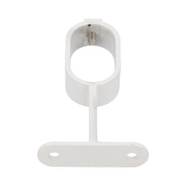 Amig - 2 Pack Mod.8 Aluminium Side Brackets White Painted for Indoor Cabinet Rods or Pipes Safe and Easy Installation Includes Screws | 30 x 15 x 66 mm