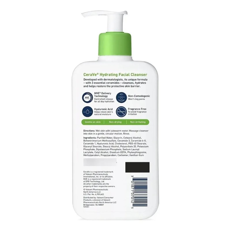 Cerave - Limpiador Facial Hidratante - 355ml Tipo de piel