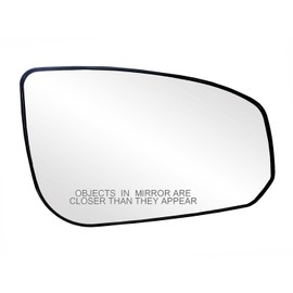 Fit System 30190 Passenger Side Heated Mirror Glass w/Backing Plate, Nissan Maxima, 4 9/16" x 6 15/16" x 7 5/8" (w/o auto dimming)
