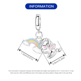 CYMYSS 925 Sterling Silver Bead Charms for Women Charms Pendant for European Bracelets Bracelet Pendant for European Bracelets and Necklaces, Sterling Silver, No Gemstone