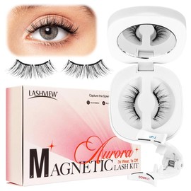 Lashview Soft Magnetic Eyelash Kit with All-in-One Applicator Reusable No Glue Needed Perfect for Sensitive skin Makeup Lash Extensions - Specification: style 1