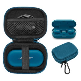 getgear case for Bose QuietComfort Noise Cancelling Earbuds and Bose Sport Earbuds, Travel case for Charger Box and Cord (Blue)