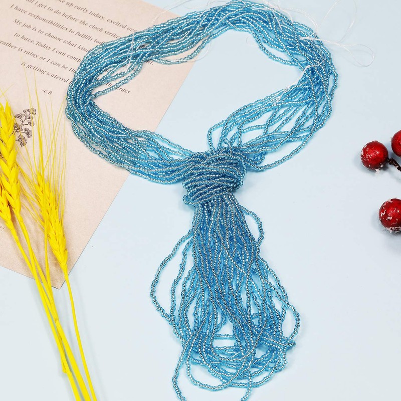 BALABEAD 11/0 Sliver Lined Seed Beads String Hanks,1 Hank 3
