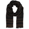 LINDENMANN Men's Scarf Black Beige Men's Scarf Thin 100% Viscose,