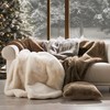 EVERGRACEHOME Luxury Soft Faux Chinchilla Fur Throw Blanket for Couch,