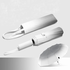 IOLOYU Folding Umbrella, Parasol, Folding Umbrella, One-touch Automatic Opening/Closing Umbrella, Lightweight, Folding Umbrella, Large Size, Parasol, UV Protection, 100% Light Blocking for Women,