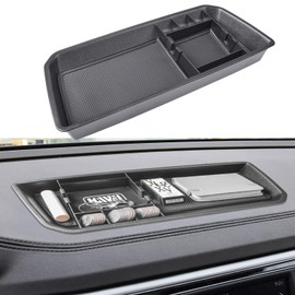 HGWEI Dashboard Organizer Compatible with VW Atlas and Cross Sport 2018 2019 2020 2021 2022 2023 Accessories, Console Dash Tray Dash Mount Holder (Not Fit 2024), Black