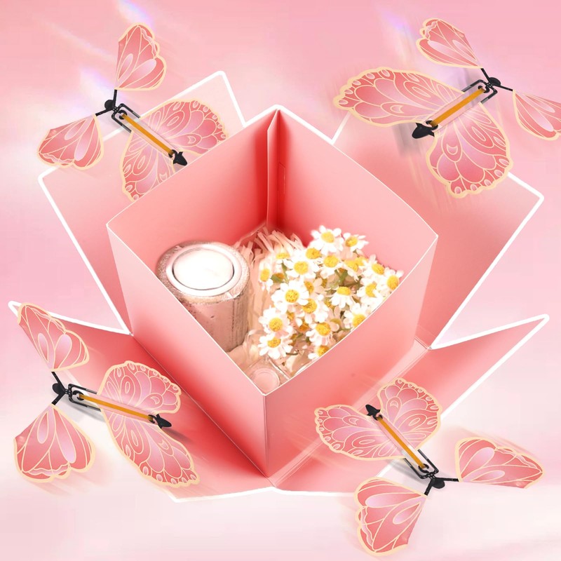 Schmetterling Explosion Geschenkbox 15 × 15 × 12.5 cm, Explosionsbox