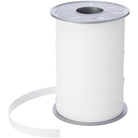 C.E. Pattberg Gift Ribbon Matt White, 200 m Curling Ribbon Paperlook for Wrapping Gifts, 10 mm Width, Accessories for Decorating & Crafts, Decorative Ribbon for Presents, for Any Occasion