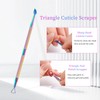 Nail Cuticle Pusher 3PCS, Stainless Steel Dual Head Cuticle Remover