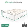 Novilla Queen Bed Frame, Metal Platform Bed Frame, Wood Slats
