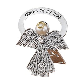 Bedside Angel, Always by My Side, Nightstand Tabletop Collectible Figurine, Crystal Accent, 3”