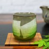 Kutani Ware Yunomi Ginai (Green), Ceramic, Japanese Tableware, Tea Bowl,