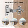 Furniware 10 Pcs Slide-on 35mm Kitchen Cabinet Wardrobe Door Hinge,110