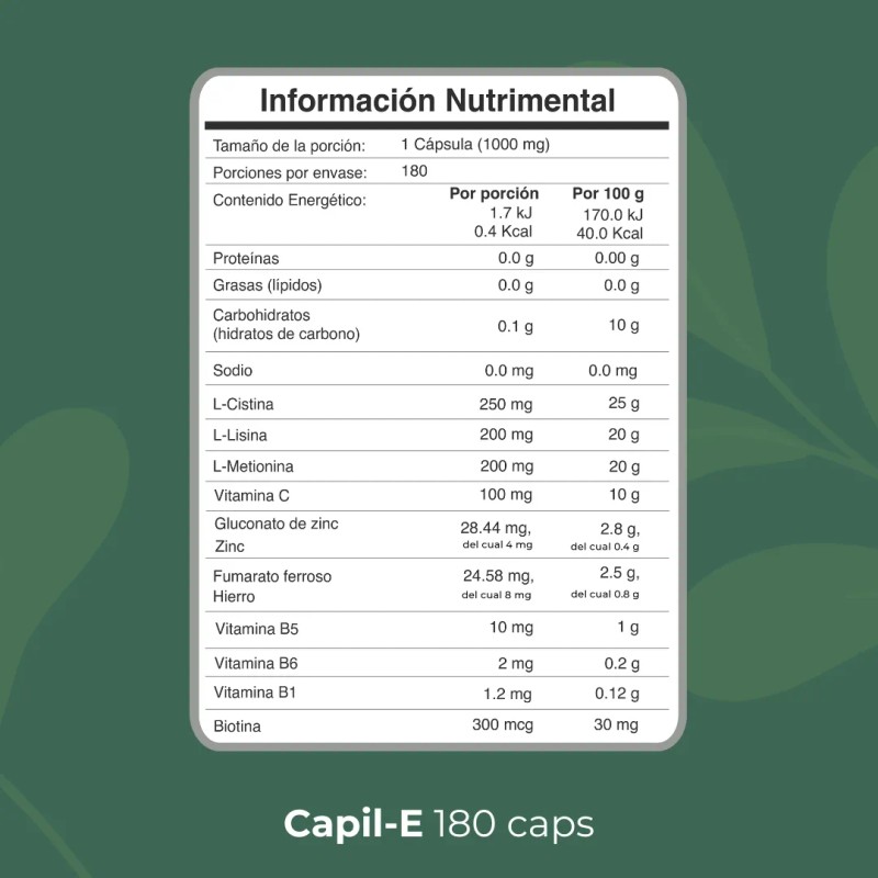 Biobo Labs Promen Capil-e 180 Das - 180 Cpsulas Sin