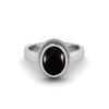 LMDPRAJAPATIS 7.25 Carat Natural Black Onyx Gemstone Wedding Ring, Prong