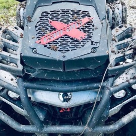 Lucky 7 2016-2024 Can-Am Outlander XMR MAX 450 570 650 850 1000 Radiator Cover - RED