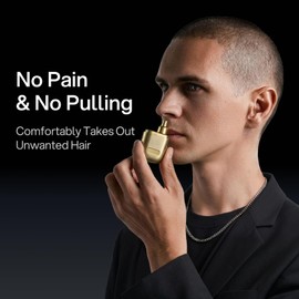 Nose Hair Trimmer, Alloy Nose Trimmer for Men and Women, Gold